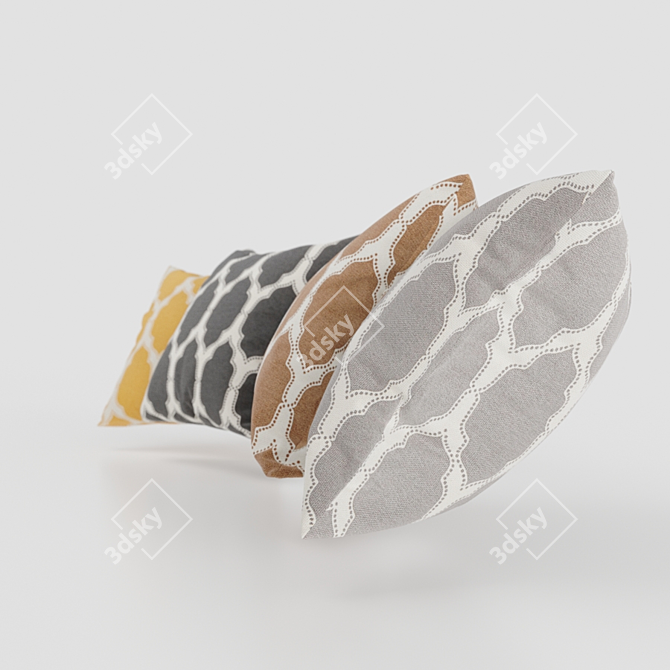 Patterned Cotton Pillows from H&M 3D model image 3