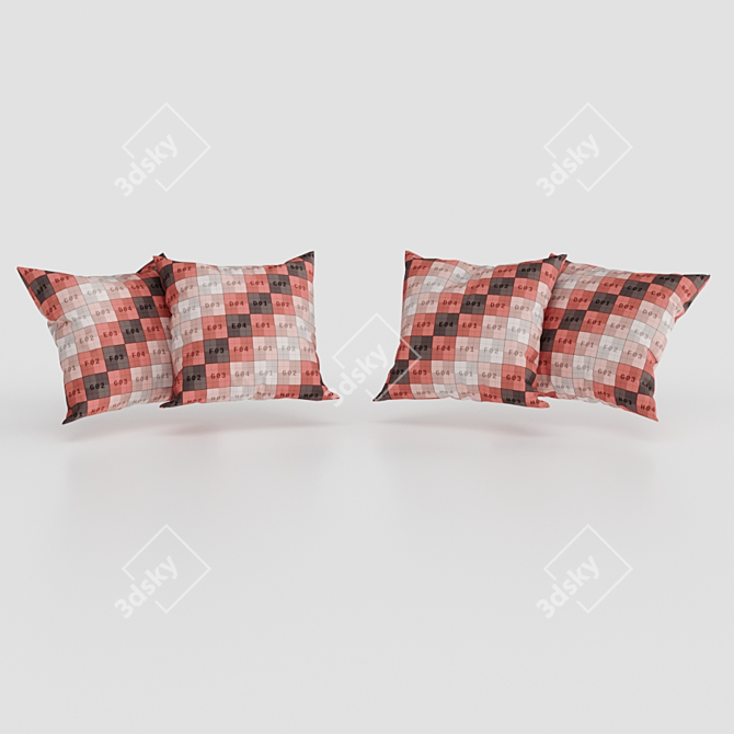 Patterned Cotton Pillows from H&M 3D model image 4