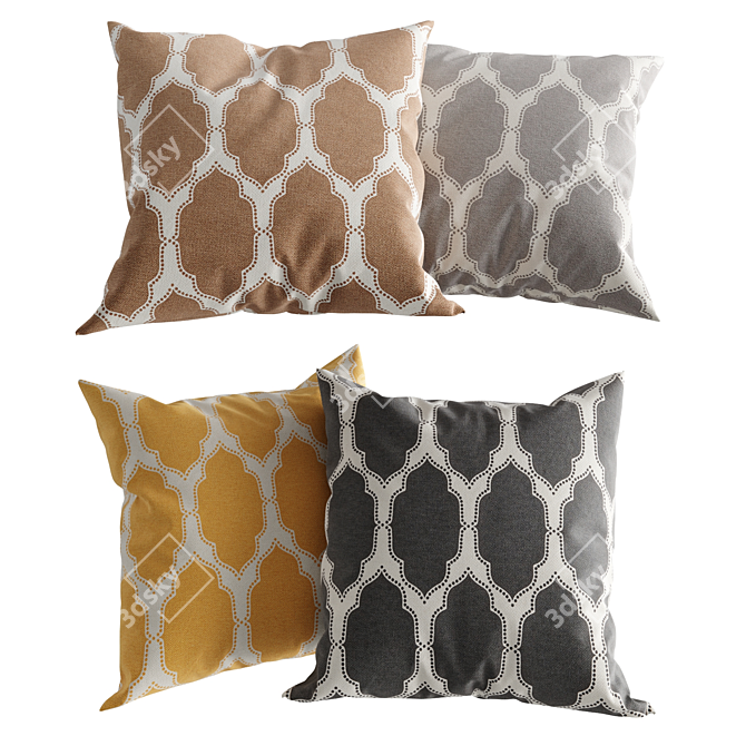 Patterned Cotton Pillows from H&M 3D model image 6