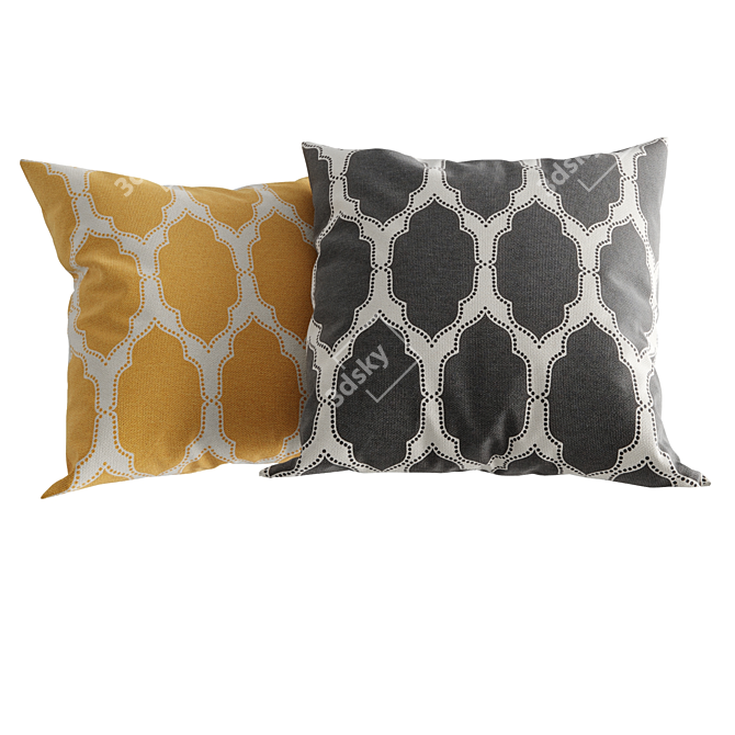 Patterned Cotton Pillows from H&M 3D model image 8