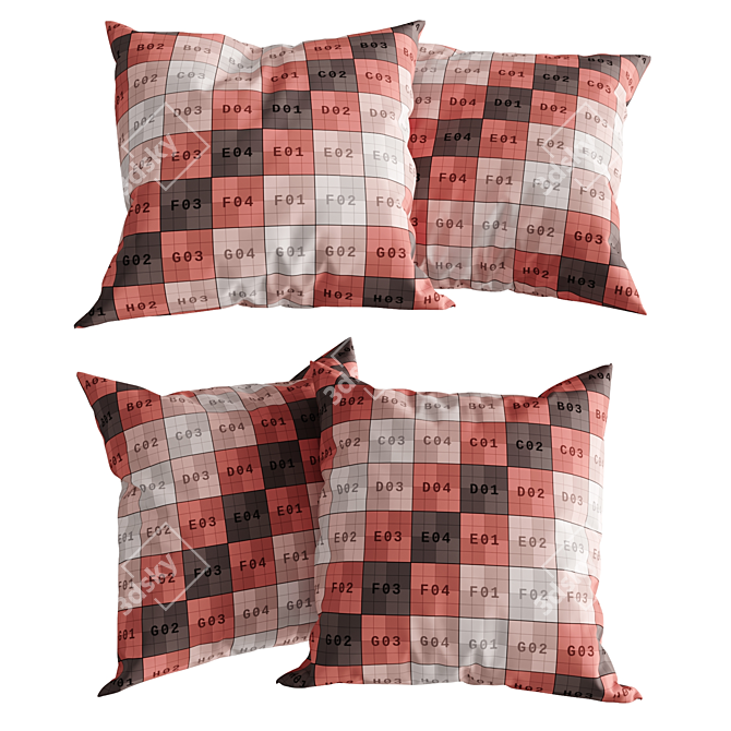 Patterned Cotton Pillows from H&M 3D model image 10