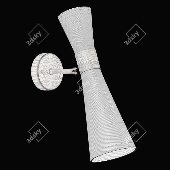 Elegant Sandglass Wall Sconce 3D model image 3