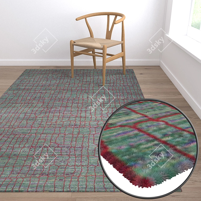 Premium Carpets Set: 3 High-Quality Textures 3D model image 5