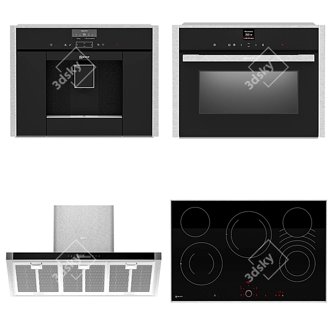 Neff Kitchen Appliance Bundle 3D model image 1