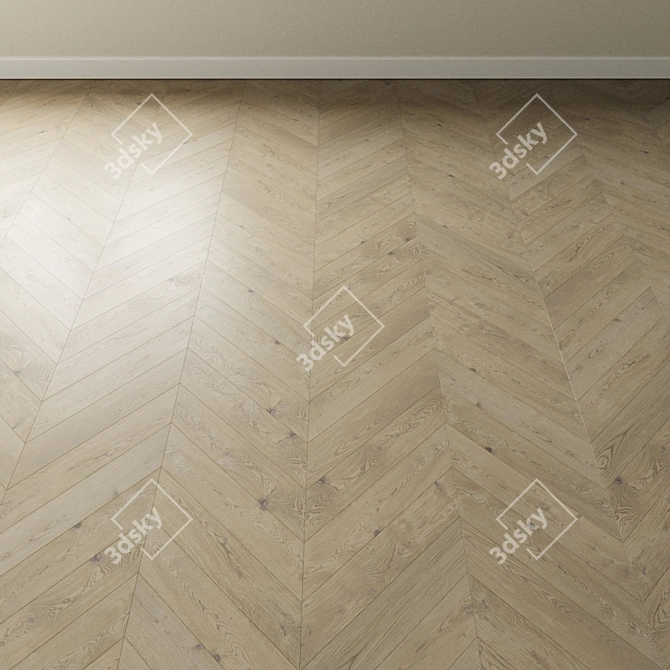 Inspire Albion Bleached Oak Parquet 3D model image 3