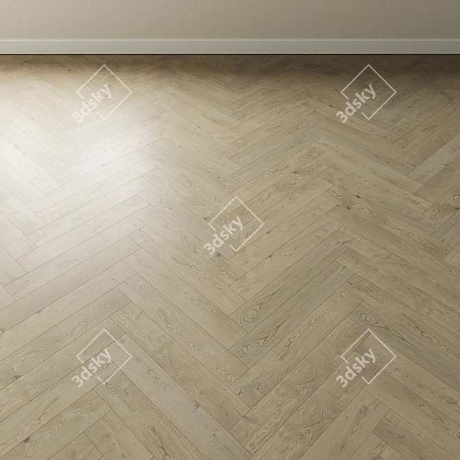 Inspire Albion Bleached Oak Parquet 3D model image 4