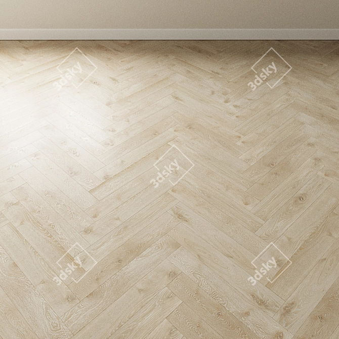 Inspire Barcelona Bleached Oak Parquet 3D model image 3