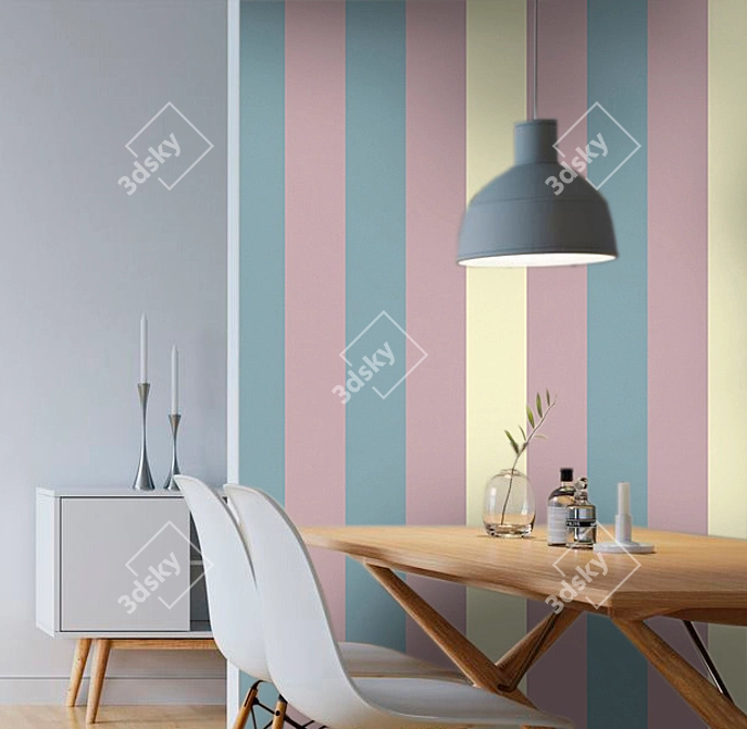 Modern Geometric Wallpaper Collection 3D model image 4