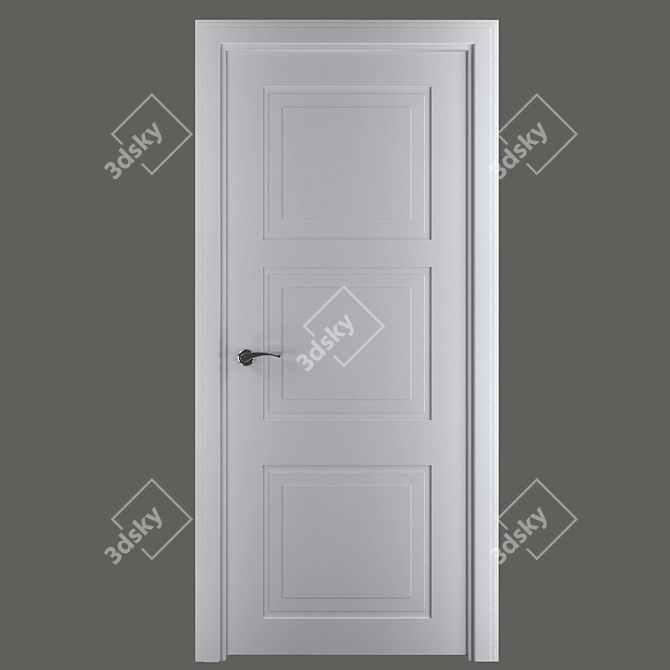 Elegant Provance Doors: Trio C2 3D model image 1