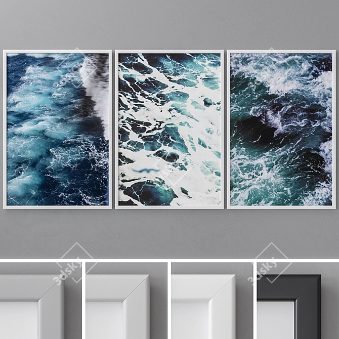 Versatile 4-Color Frame Set - 60x90cm 3D model image 1