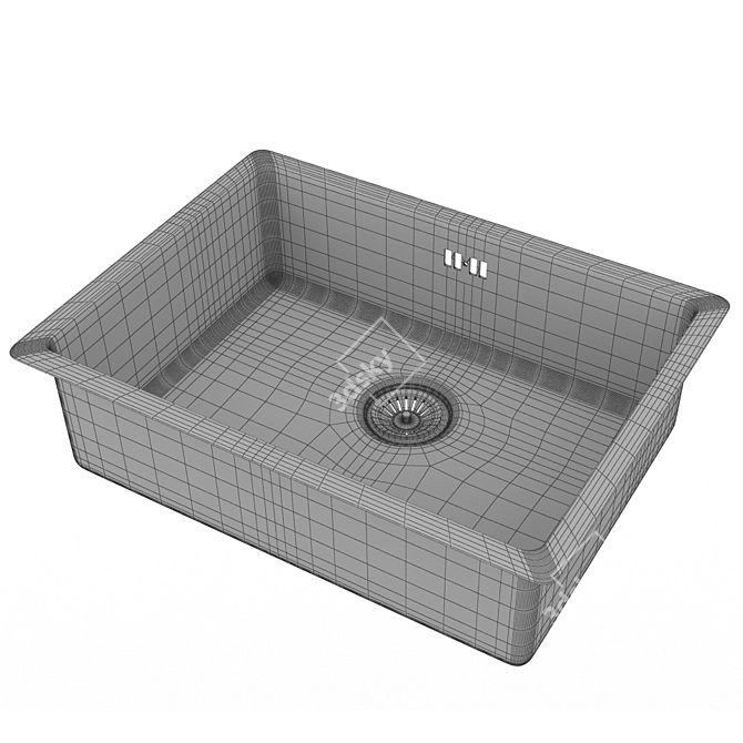 Sleek Bredskär Sink - Modern & Compact 3D model image 5