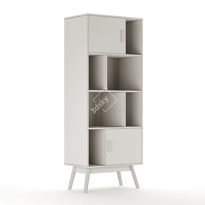 Shelving with 2 doors and 6 niches SHELDON (LA REDOUTE INTERIEURS)
Scandinavian-style 3D model image 2