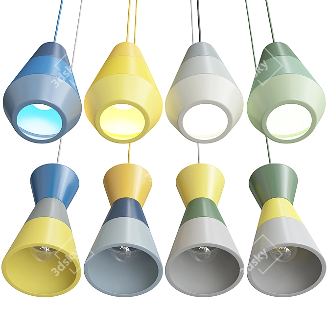 Customizable Colorful Design Suspension 3D model image 2