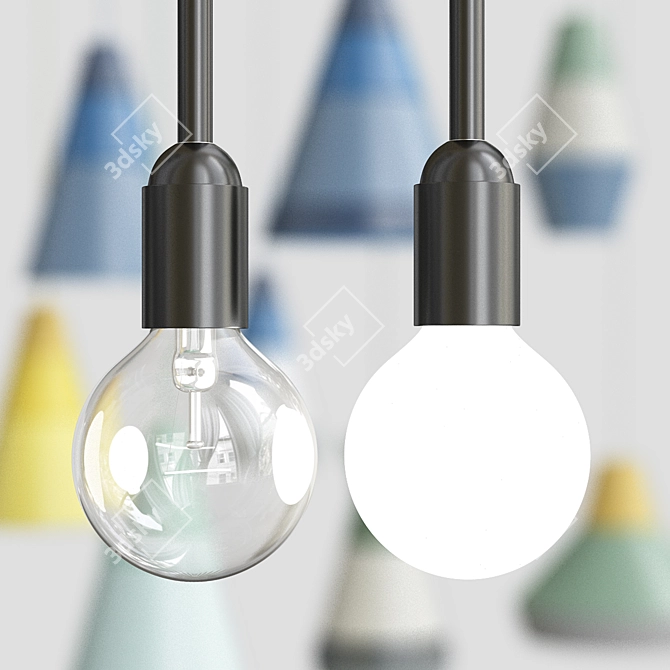 Customizable Colorful Design Suspension 3D model image 4