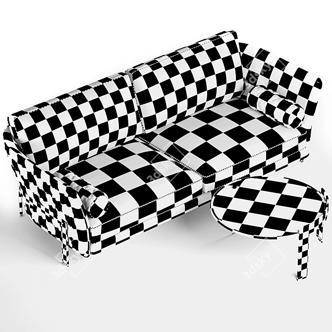 Cosmo Circle Sofa Set: Modern, Stylish, and Versatile 3D model image 4