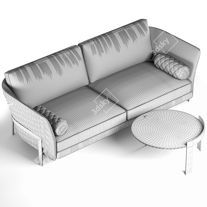 Cosmo Circle Sofa Set: Modern, Stylish, and Versatile 3D model image 5