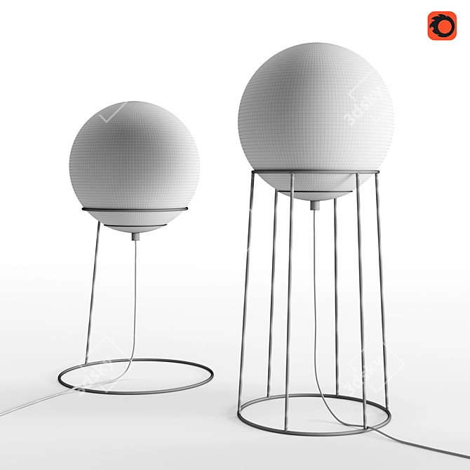 Sleek Modern Floor Lamp 3D model image 2