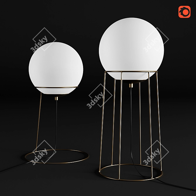 Sleek Modern Floor Lamp 3D model image 3