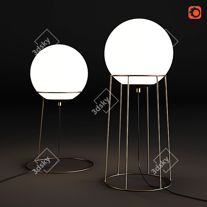 Sleek Modern Floor Lamp 3D model image 4