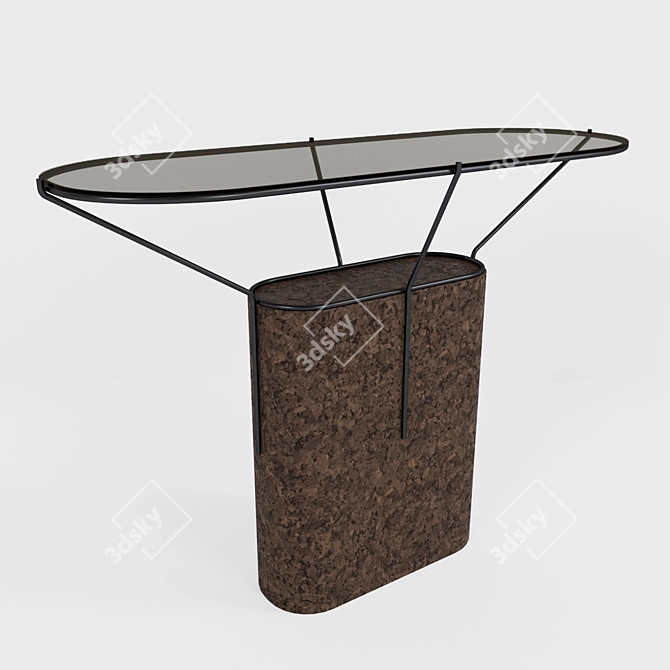 Modern Blackcork Tables Set 3D model image 4