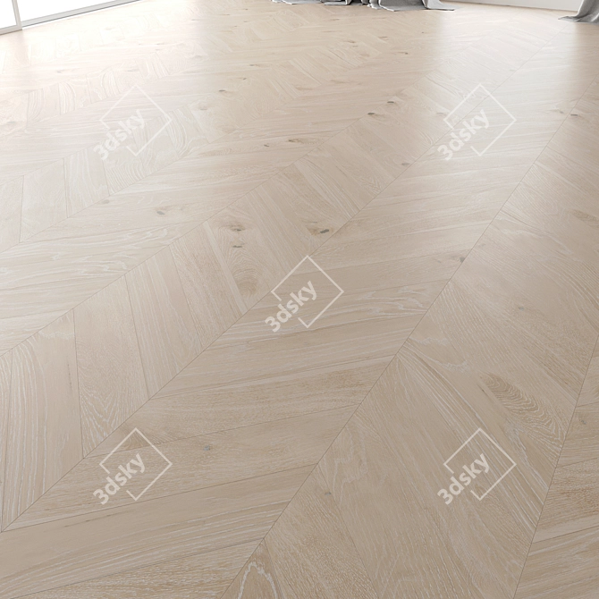 Arctic Oak Parquet Set - 4 Piece 3D model image 3