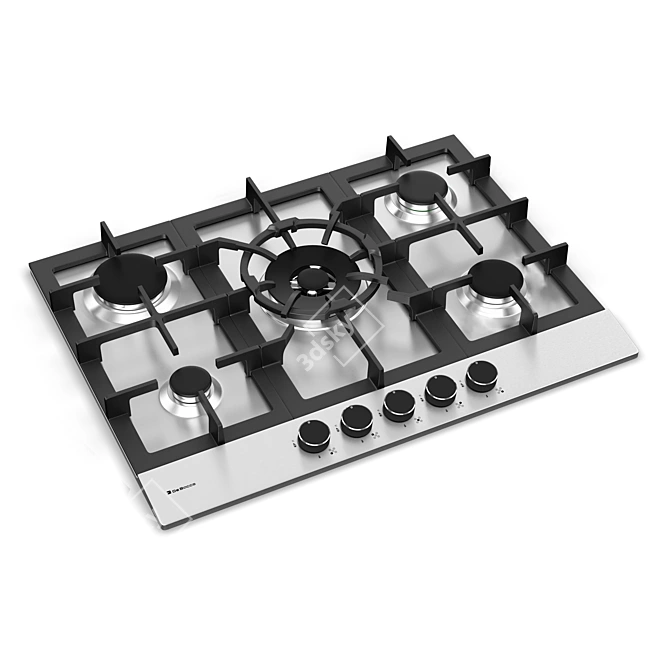 Sleek Cooktop: Modern & Convenient 3D model image 1