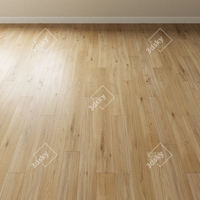 French Oak Artistry: Batist Chevron Parquet 3D model image 2