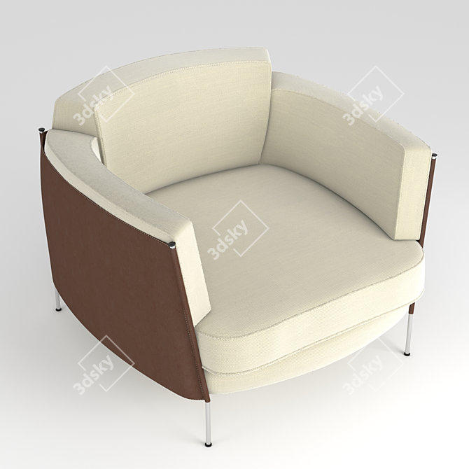 Elegant 80x80x70cm Table 3D model image 1