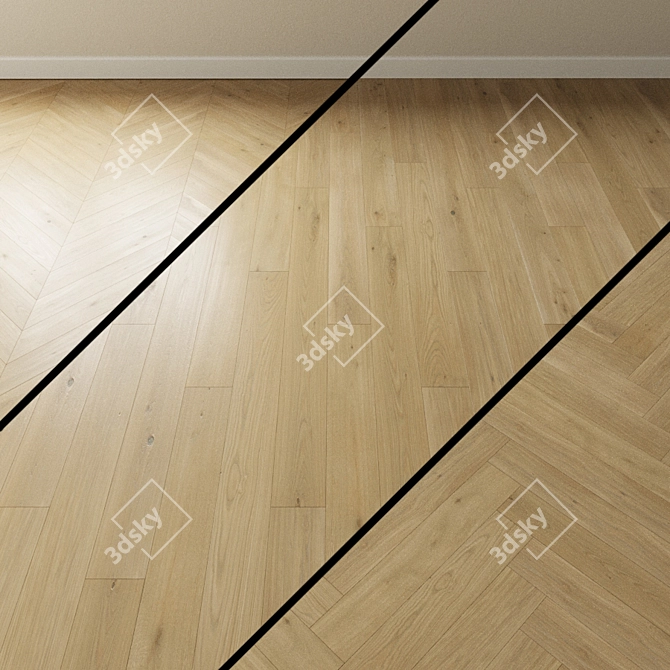 Stonehenge Bleached Oak Parquet 3D model image 1