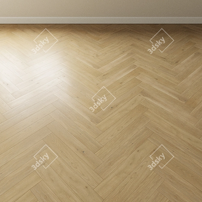 Stonehenge Bleached Oak Parquet 3D model image 4