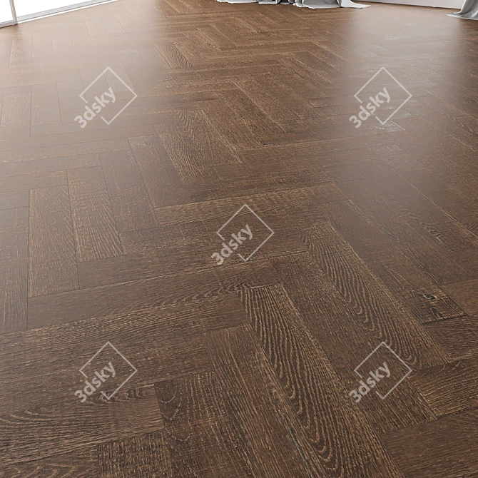 Title: Wildwood Oak Parquet Set | High-Quality 3D Model 3D model image 4