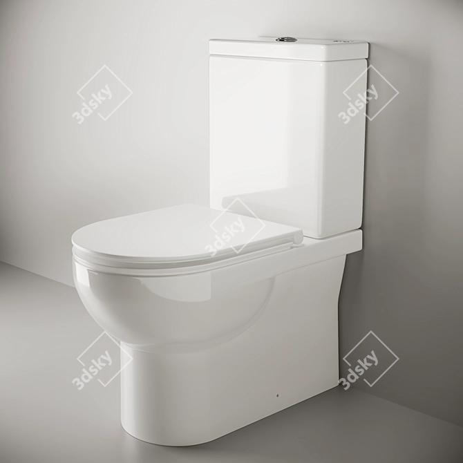 Cult_CN1201C Floor-Mounted Toilet 3D model image 2