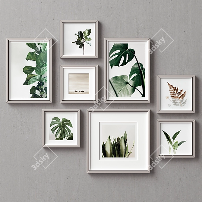 Multi-Color Frame Set -140: Versatile Frames for All Your Pictures! 3D model image 2