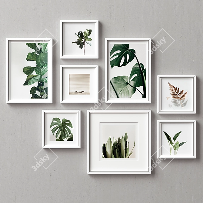 Multi-Color Frame Set -140: Versatile Frames for All Your Pictures! 3D model image 3