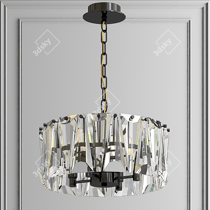 Ruby Crystal Gold Chandelier - Elegant Lighting 3D model image 3