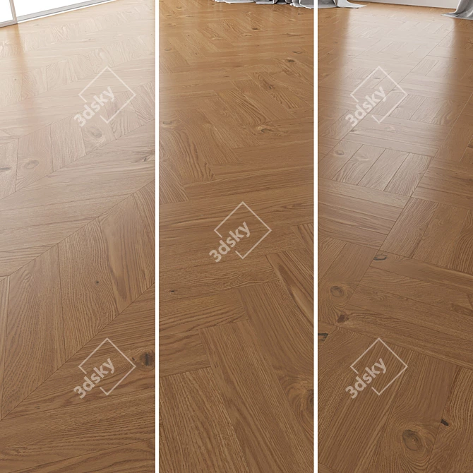 Premium Parquet Oak Set 4 3D model image 1