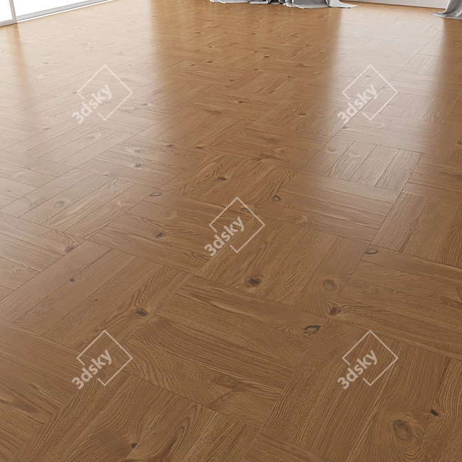 Premium Parquet Oak Set 4 3D model image 2