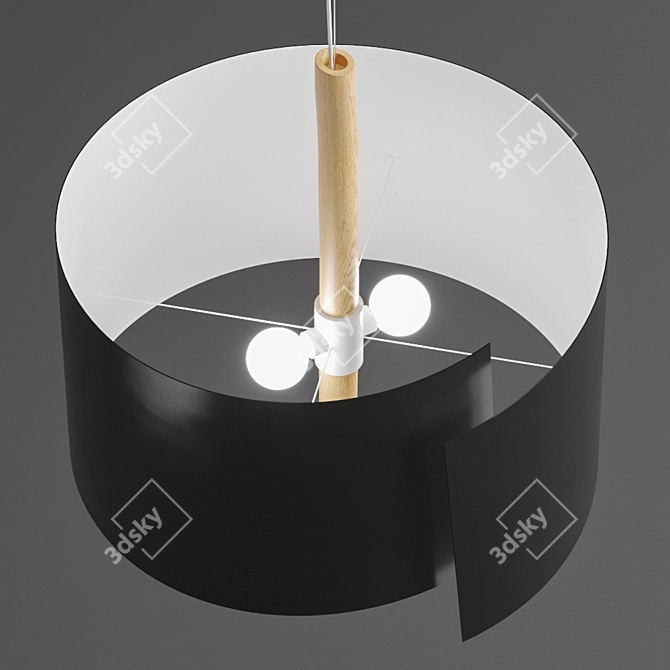 Stolico Lamp Set - Black & White - 40cm Height 3D model image 2