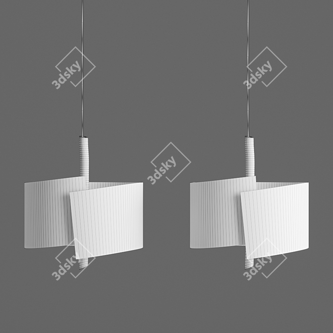 Stolico Lamp Set - Black & White - 40cm Height 3D model image 4