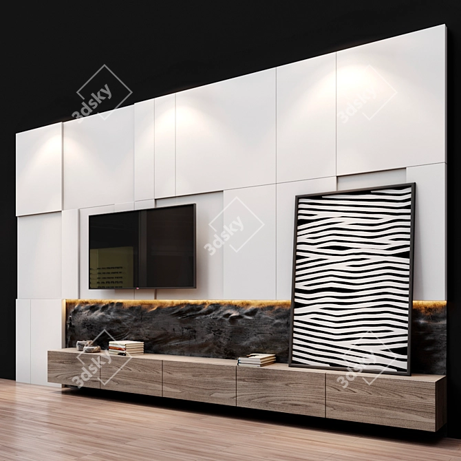 Sleek Zone 45 TV 3D model image 2