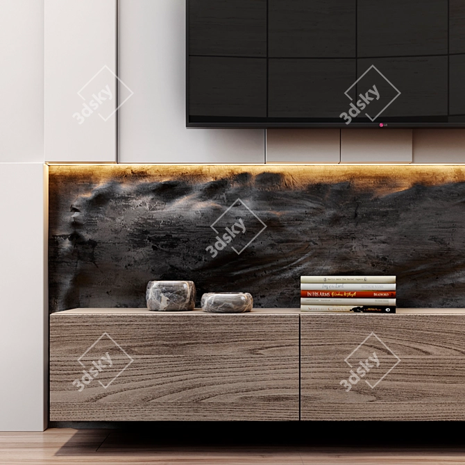 Sleek Zone 45 TV 3D model image 3