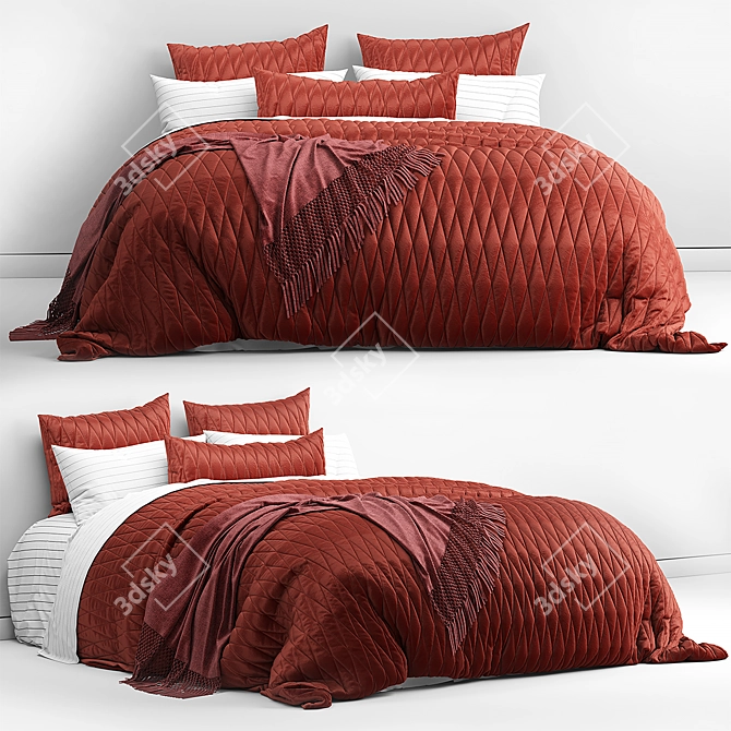 Title: Adairs Bed Collection 3D model image 1