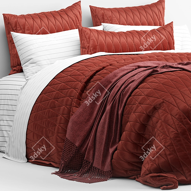 Title: Adairs Bed Collection 3D model image 3