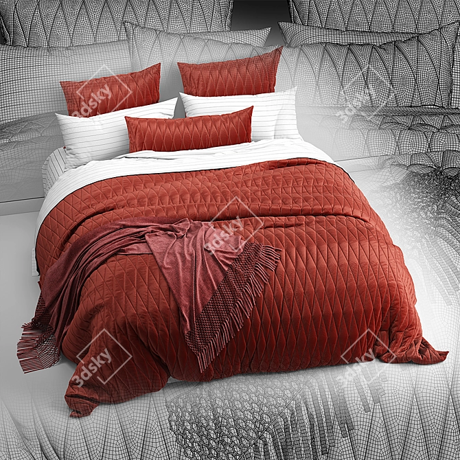 Title: Adairs Bed Collection 3D model image 4