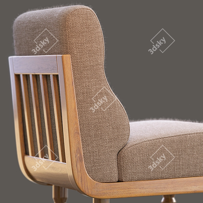 Guillerme & Chambron Easy Chair: Stylish and Comfortable 3D model image 4