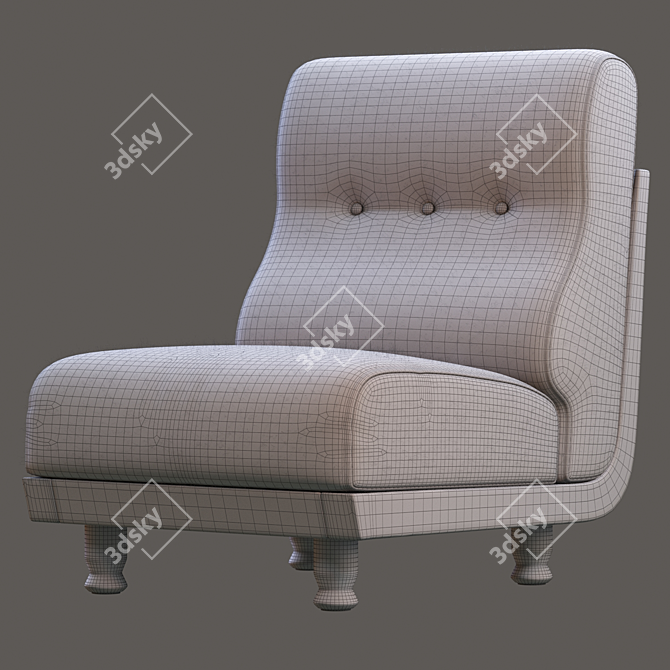Guillerme & Chambron Easy Chair: Stylish and Comfortable 3D model image 5
