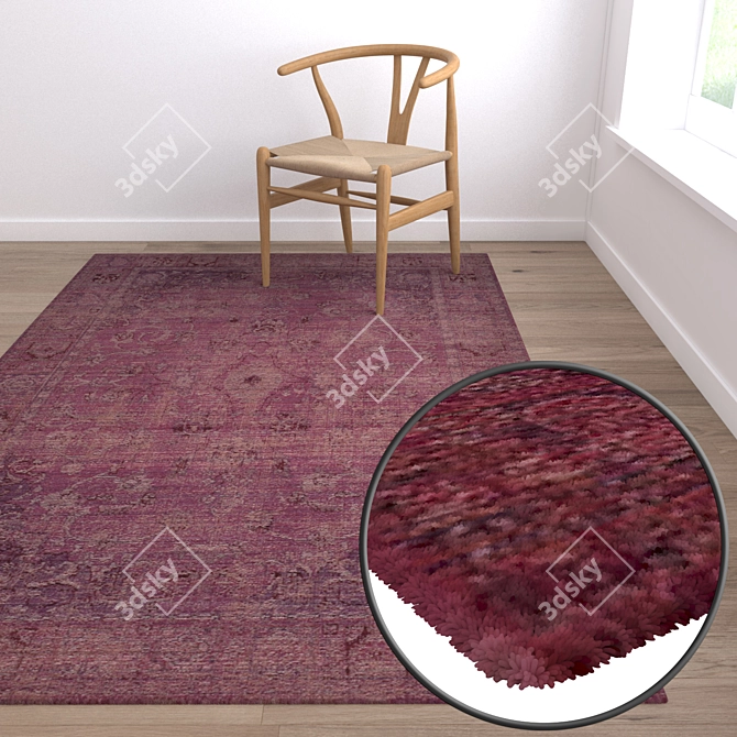 Luxury Carpet Set: High-Quality Textures 3D model image 5