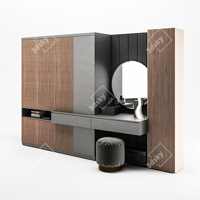 Modern Wardrobe Design 3D model image 2