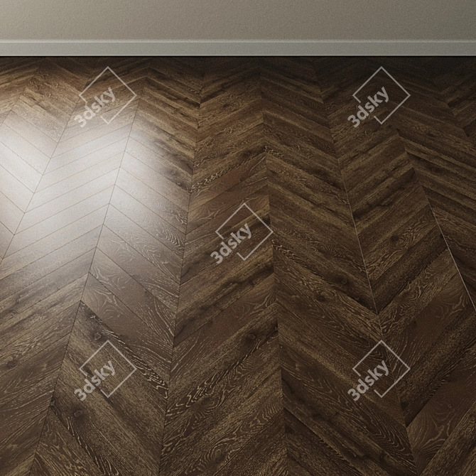 Vintage Oak Parquet Coswick. Rustic Elegance. 3D model image 3