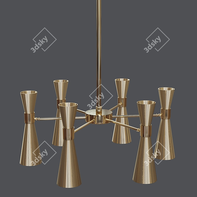 Hourglass Pendant Light Fixture 3D model image 1